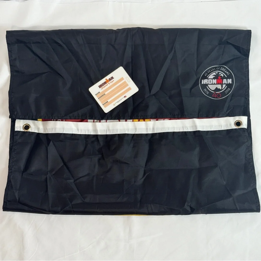 IRONMAN Arizona 2018 Flag & ID Tag – Tempe Triathlon 40th Aniversary Memorabilia